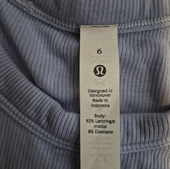 Lululemon women's size 6 light blue tank top - Picture 2 of 5